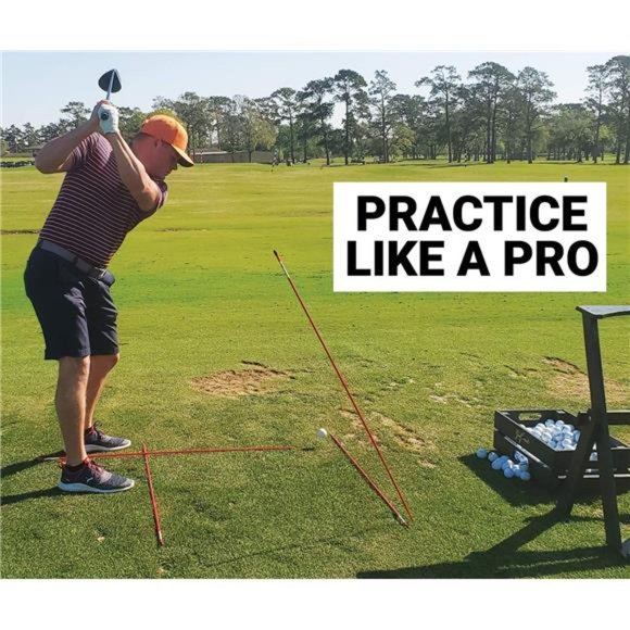 48" Golf Alignment Sticks 4 Pack, Full Length Golf Alignment Rods Training Aid - Picture 6 of 7